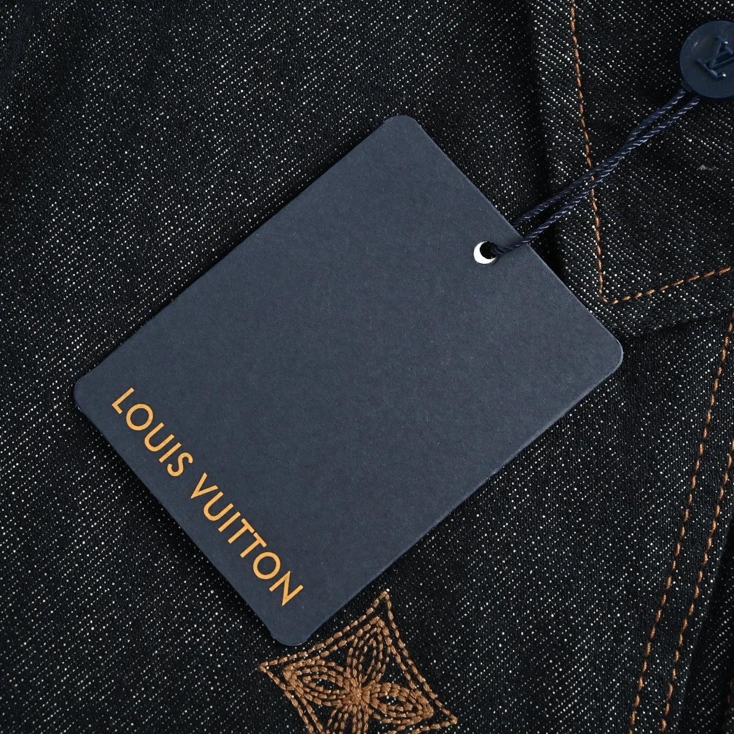 Louis Vuitton/Louis Vuitton embroidered logo denim jacket